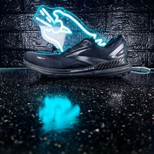 Brooks Adrenaline GTS 23 Men’s Walking Gym Running Shoes Sneakers Black - 10.5
